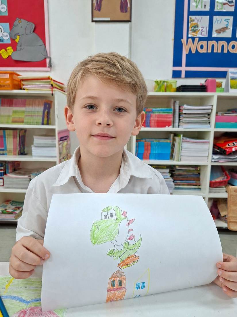 Students drawing together during Cartoon Drawing Club