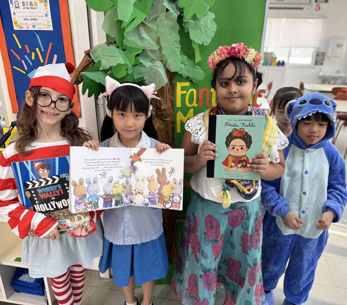 A student dressed as a dinosaur character for World Book Day