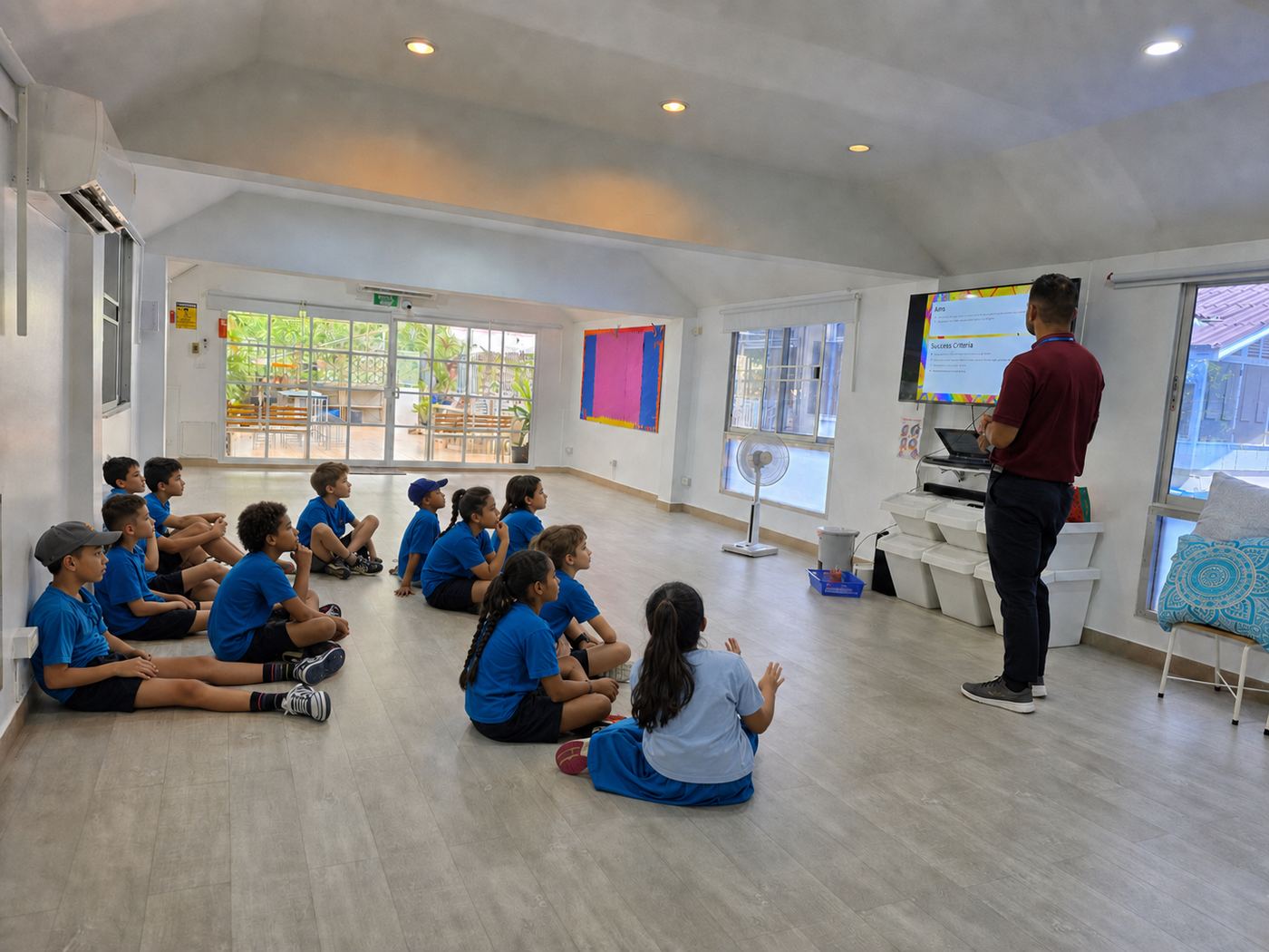 A class assembly and lesson presentation